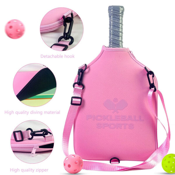 Orange Portable Small Pickleball Bag For Pickleball Paddles - Image 4