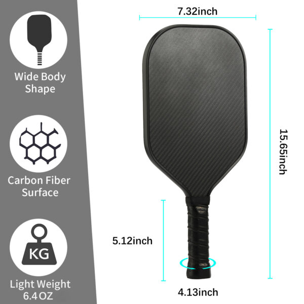 Custom Carbon Fiber Pickleball Paddle With Your Unique Logo - Image 2