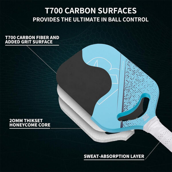 Custom Carbon Fiber Pickleball Paddle T700 For Game Match - Image 4